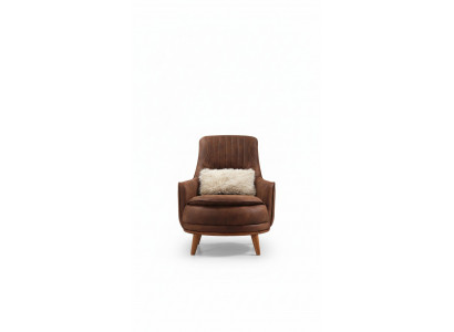 Fauteuil Ouerfauteuil Design Polster Wunnzëmmer 1Sëtz Kënschtläder Sëtzer