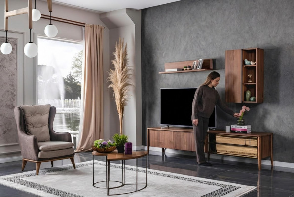 Sessel Oueresessel Wunnzëmmer Luxus 1 Sëtz Polyester Sëtz Modern Design Neit