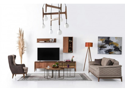 Luxus Sofagassitur Sofa Garnitur Sofas Fauteuil 3+1 Sëtzer Stoff Modern Design Neit