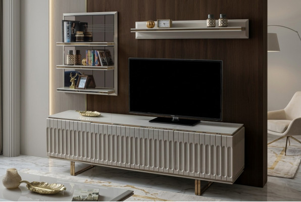 Luxus TV -Ständer Wunnzëmmer RTV Lowboard Sideboard Kommod Wunnwand Modern Nei
