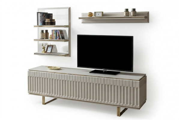 Luxus TV -Ständer Wunnzëmmer RTV Lowboard Sideboard Kommod Wunnwand Modern Nei