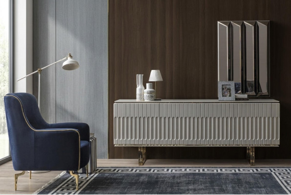 Garnitur Säitenschaaf Spigel Kommode Schaf Designer Luxus Schief Kommodë Set