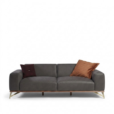 Dreiplazeg Sofa 3 Sëtzer Luxus Sofas Wunnzëmmer Ariichtung Modern Stoff Design