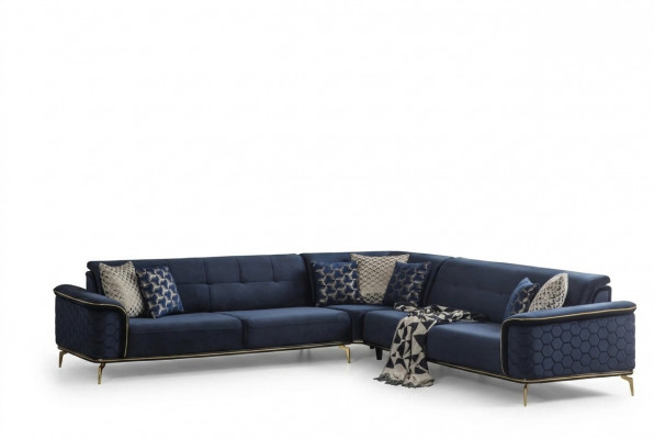 Luxus Ecksofa Kinnekräichblo Samt Couch Eckgarnitur Sofa Couchen Wunnlandschaft Nei