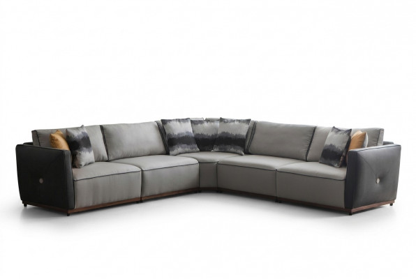 Eckcouch Sofas L-Form Grousst Sofa Eck Wunnzëmmer Polyester Modern Luxus Stoff Nei