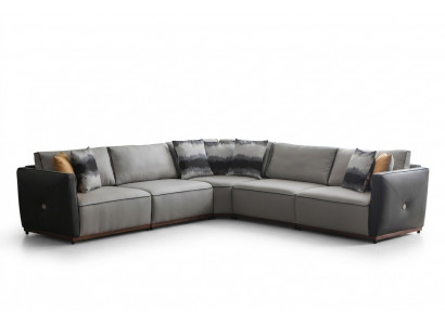 Eckcouch Sofas L-Form Grousst Sofa Eck Wunnzëmmer Polyester Modern Luxus Stoff Nei