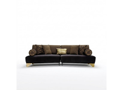 Däitscht Réckel-Sofa 3 Sëtzer Luxus Sofa Wunnzëmmer Couch Stoff Couchen 260cm Miwwelen