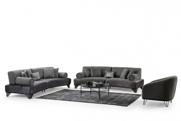 Luxus Sofa-Set Garnitur Sofas Sofa Fautteuil Drësëtzer 3+3+1 Sëtzer Stoft Nei