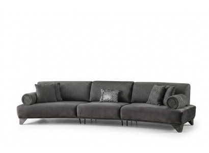 Sofa 5-Sëtz Canapé Polstersofa XXL Sofas Wunnzëmmer Stoff Grouss Wunnlandschaft