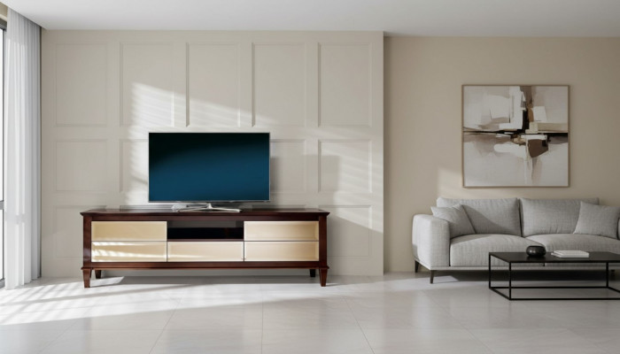 Niddregt Board TV Ständer Säitendësch Kommode Wäistzëmmer Modern Holz Design Miwwelen