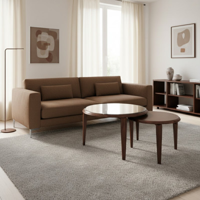 Couchtisch Beistelltisch Dësch Kaffi Holzdësch Ronn Dëscher Holzdëscher Miwwelen Nei