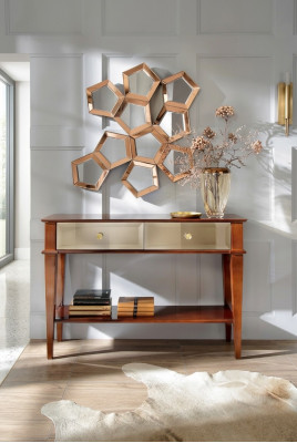 Konsole Dësch Schlofkummer Konsole Dësch Holz Luxus Klassesch Komoud Braun Nei
