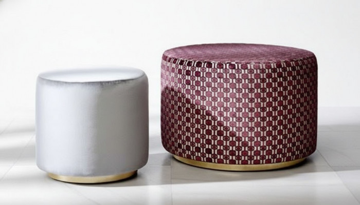 Gruppe Stull Hocker Sitzbank Pouf Samthocker Stoff Ronn Holz Set 2tlg