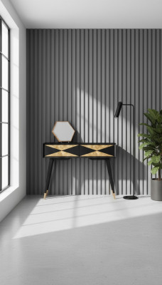 Konsolentisch Dësch Konsole Kommode Säitendësch Holz Modern Luxus Gold Design