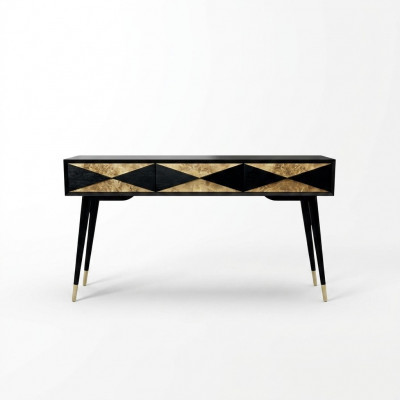 Luxus Konsolendësch Tisch Konsole Kommode Abstelltësch Holz Modern Gold Design