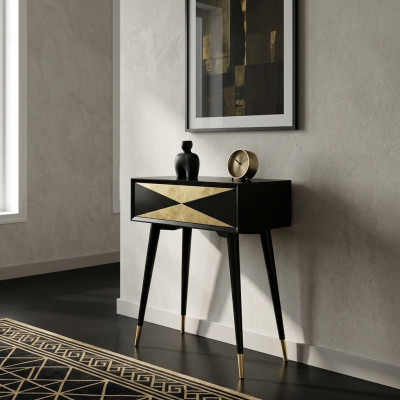 Dësch Konsolendësch Konsol Kommode Ofstellësch Holz Modern Luxus Gold Design