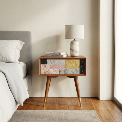 Nuetsdësch Nuetsdëscher Säitendësch Holz Design Modern Schlofzëmmer Dëscher