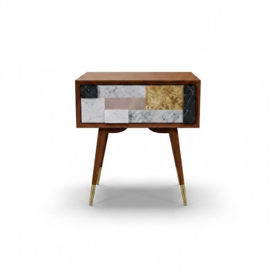 Nuetsdësch Nuetsdëscher Säitendësch Holz Design Modern Schlofzëmmer Dëscher