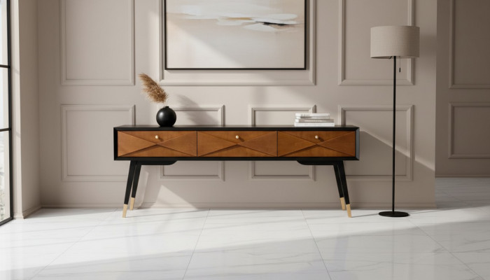 Konsooltisch Dësch Konsool Kommode Sideboard Holz Modern Luxus Braun Design Nei