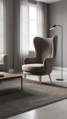 Ohrensessel Sëtz Lehnstuhl 1 Sëtz Plaz Stoff Luxus Wunnzëmmer Modern Gro Nei
