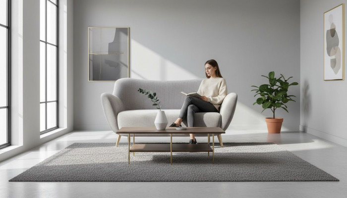 Zweesëtzer Sofa 2 Sëtzer Sofas Stoff Wunnzëmmer Polyester Modern Gro Luxus Nei