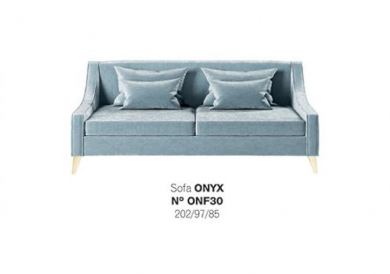 Dräisëtzer Stoff Canapé 3 Sëtz Canapéen Wunnzëmmer Polyester Modern Luxus Blo