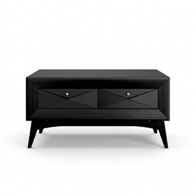 Stänner rtv Lowboard Säitendësch Dësch Wunnzëmmer Modern Holz Schwaarz Design