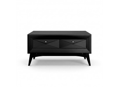 Stänner rtv Lowboard Säitendësch Dësch Wunnzëmmer Modern Holz Schwaarz Design