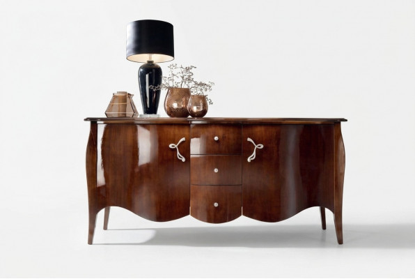 Héichwäerteg Kommode Sideboard Luxus Schaf Schief Wunnzëmmer Holz Brong Nei