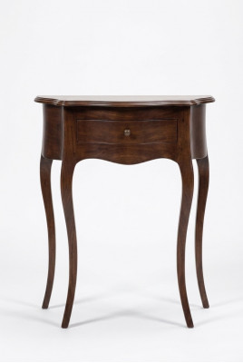 Säitendësch, Couchdësch, Konsoldësch, Dëschkonsol, Ofstellungsdësch, Holz, Brong, Nei