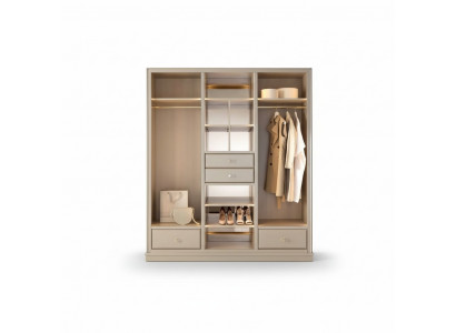 Oppe Kleederschaf Schlofkummer Schaf Beuegbar Miwwel Schaf Holz Beige