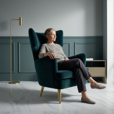 Ohrensessel Sëtz Clubsessel Cocktailsessel Luxus Sëtz Sëtz Wunnzëmmer Gréng