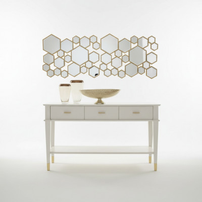 Konsole Dësch Schmincktisch Konsole Dësch Luxus Holz Schlofzëmmer Wäiss Modern