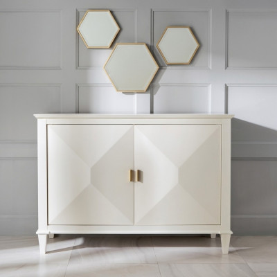 Schief, Kommode, Kommoden, Holz, Luxus-Sideboard, Wunnzëmmer, Miwwelen, Beige, Schaf