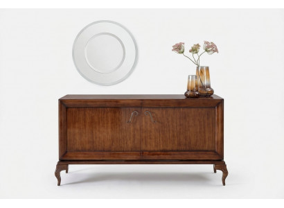 Braune Sideboard Kommode Schief Schiefen Holz Luxus Wunnzëmmer Miwwelen Schaf