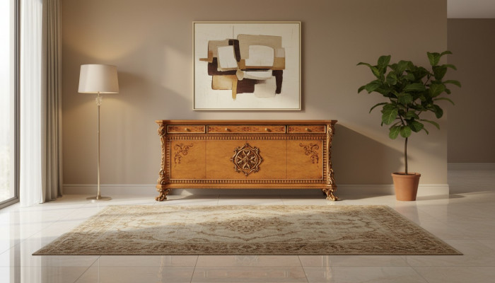 Luxus Kommode XXL Sideboard Kommoden Holz Anrichte Miwwel Schaf Brong