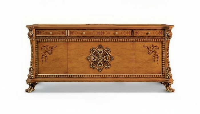 Luxus Kommode XXL Sideboard Kommoden Holz Anrichte Miwwel Schaf Brong