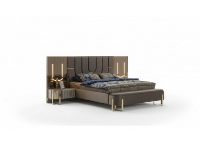 Luxusbett Betten Modern Duebelbett Brong Bettrahmen Schlofzëmmer Neit
