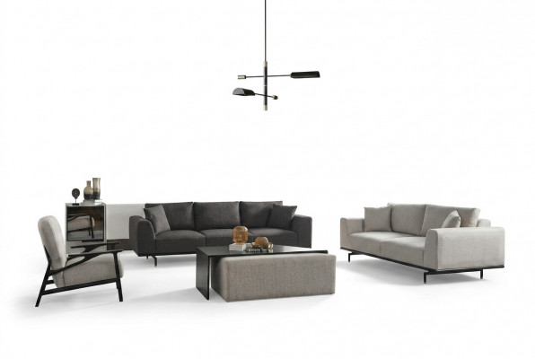 Komplett Canapé-Set Sofa Sofas Fauteuil Gro Sofa-Garnitur Set 4-Stéck