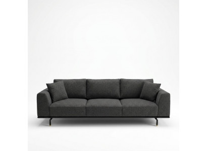 Viersëtzer Sofa 4 Sëtzer Sofas Modern Gri Design Stoff Polyester Nei