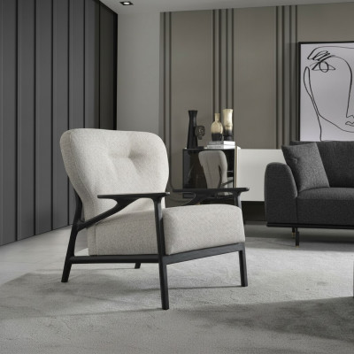 Still Eckstull Modern Stoff Wunnzëmmer Polyester Wäiss Design