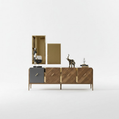 Sideboard Kommode Luxus Schranken Kommoden Wunnzëmmer Holz Brong Miwwelen