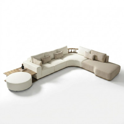 Wäisst Modern Ecksofa L-Form Couch Luxus Polstersofa Stuffmiwwel