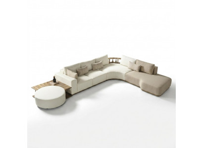 Wäisst Modern Ecksofa L-Form Couch Luxus Polstersofa Stuffmiwwel