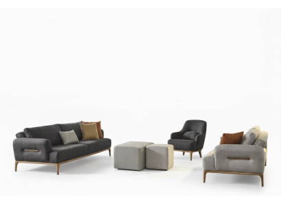 Sofagarnitur Canapé Fauteuil 431 Sëtzer Stoff Luxus Gro Canapéën Wunnzëmmer