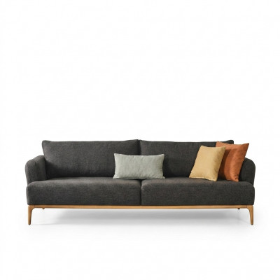 Véierplaz Sofa 4-Sëtzer Sofas Modern Design Stoff Polyester Gro Nei