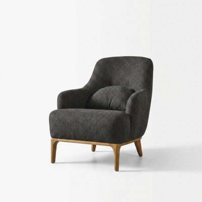 Fauteuil Ohrsessel Modern Stoff Wunnzëmmer Polyester Gro Design Sëtz