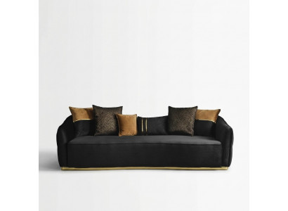 Modernt Design Chesterfield Véiersëtzer Canapé 4 Sëtzer Canapéë Stoff Polyester Blo Nei