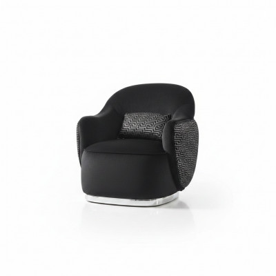 Fotell Ouerfotell Modern Stoff Wunnzëmmer Polyester Schwaarz Design