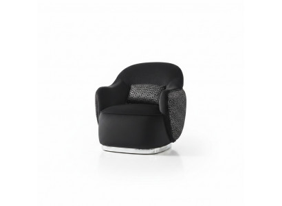Fotell Ouerfotell Modern Stoff Wunnzëmmer Polyester Schwaarz Design